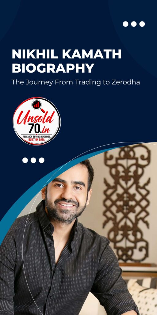 Nikhil Kamath Biography showing his journey from a young stock trader to co-founder of Zerodha and a leading Indian entrepreneur.