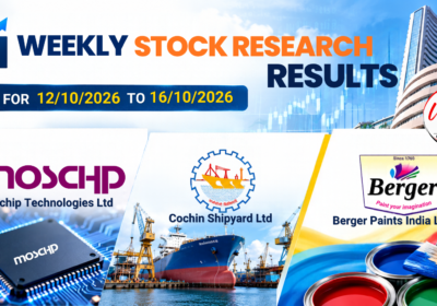 Weekly stock research results for 12–16 October 2026 featuring Moschip Technologies Ltd, Cochin Shipyard Ltd, and Berger Paints India Ltd.